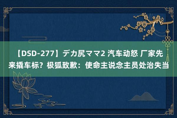 【DSD-277】デカ尻ママ2 汽车动怒 厂家先来撬车标？极狐致歉：使命主说念主员处治失当