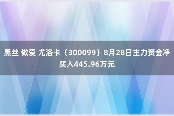 黑丝 做爱 尤洛卡（300099）8月28日主力资金净买入445.96万元