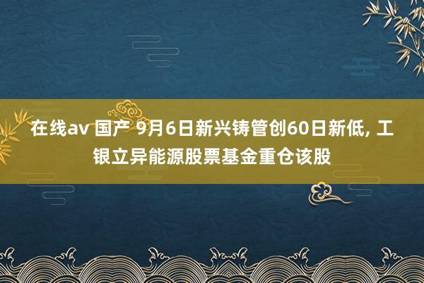 在线av 国产 9月6日新兴铸管创60日新低, 工银立异能源股票基金重仓该股